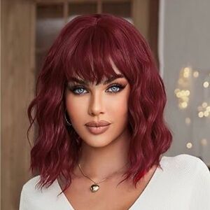 Wavy Burgundy Wig for Women
